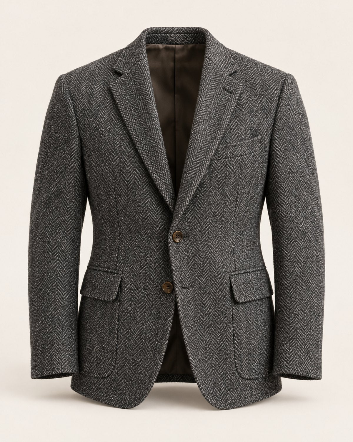 Men's Charcoal Harrogate Herringbone Tweed Blazer