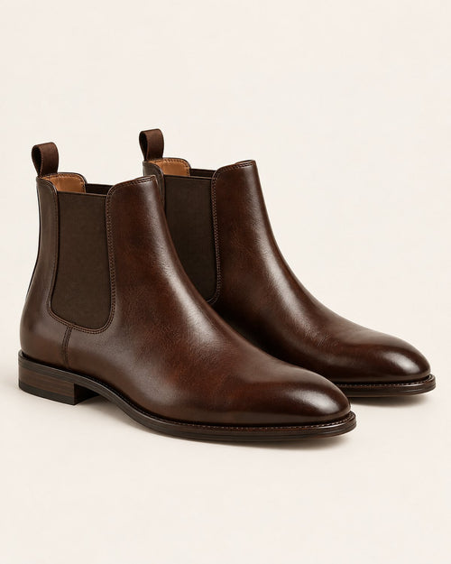 Men's Dark Brown Thirsk Leather Chelsea Boots
