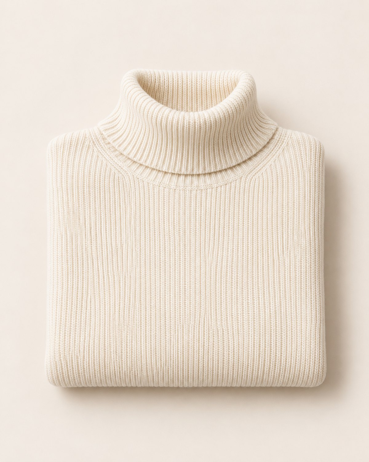 Women's Ivory Ripon Ribbed Turtleneck
